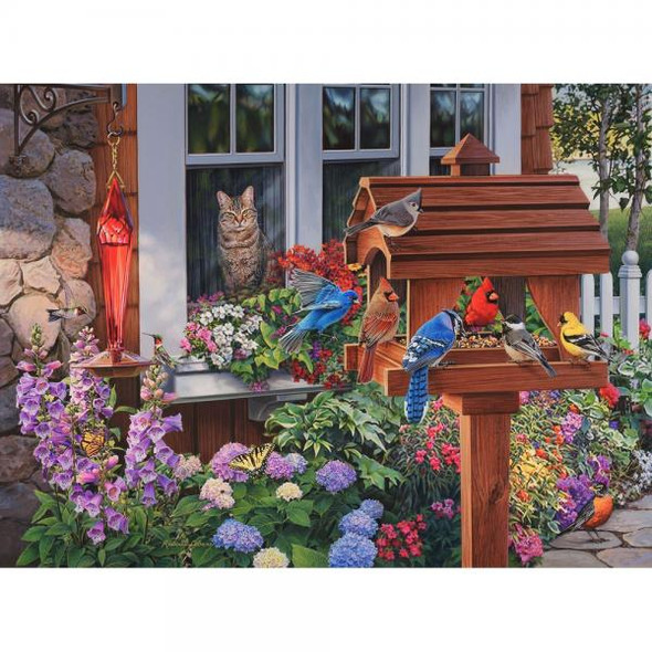 OakridgeStores.com | Gift Essentials - Window Cat Birdwatcher 1000 Piece Jigsaw Puzzle (GEP112) 645194084759