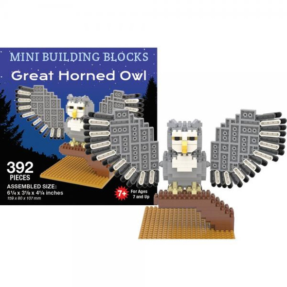 OakridgeStores.com | Impact Photographics - Great Horned Owl Mini Building Set (IMP47395) 802285196481
