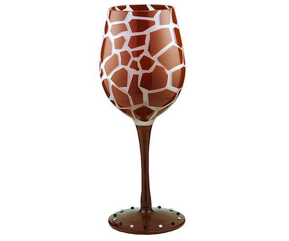 OakridgeStores.com | Bottom's Up - 95 and Sunn - Giraffe - Wine Glass (WGGIRAFFE) 736211260338