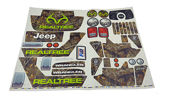 OakridgeStores.com | Label Sheet for GWT18 Realtree Jeep Wrangler