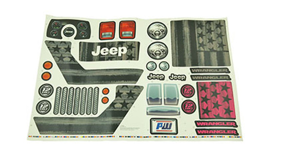 OakridgeStores.com | Label Sheet for HGD18 Stars and Stripes Jeep