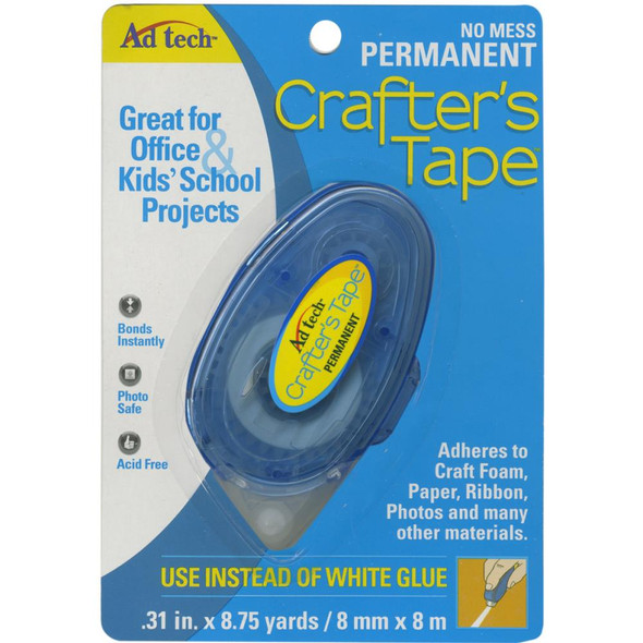 OakridgeStores.com | Ad-Tech - Crafter's Tape Permanent Glue Runner - .31"X315" (05645) 026438544596