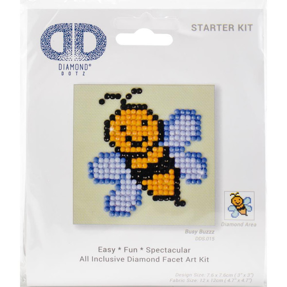 OakridgeStores.com | Diamond Dotz - Square Diamond Art Kit 3"X3" - Busy Buzzz (DDS015) 4897073242002