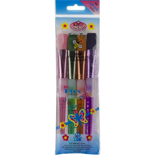 OakridgeStores.com | ROYAL BRUSH - Big Kids Choice Chubby Arts & Crafts Brush Set - Flat 4/Pkg (BK689) 090672061034