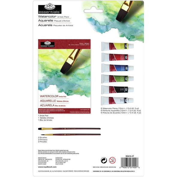 OakridgeStores.com | ROYAL BRUSH - essentials Artist Pack - Watercolor Painting (RD815) 090672079008