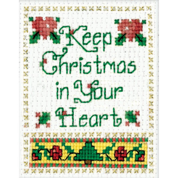 OakridgeStores.com | Design Works - Counted Cross Stitch Kit 2"X3" - Christmas In Your Heart (18 Count) (DW592) 021465005928