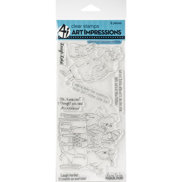 OakridgeStores.com | Art Impressions - Clear Stamps - Dare To Be Fabulous (AICS05) 608729390237