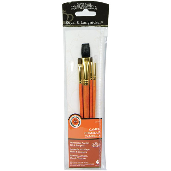 OakridgeStores.com | ROYAL BRUSH - Royal Langnickel Sable/Camel Value Pack Brush Set - 4 per Package (9113) 090672226235