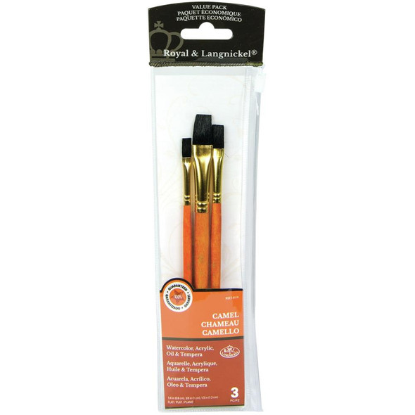 OakridgeStores.com | ROYAL BRUSH - Royal Langnickel Camel Value Pack Brush Set - 3 per Package (9114) 090672226242