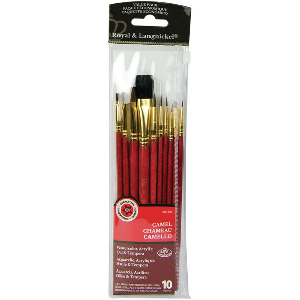 OakridgeStores.com | ROYAL BRUSH - Royal Langnickel Camel Value Pack Brush Set - 10 per Package (9153) 090672225573