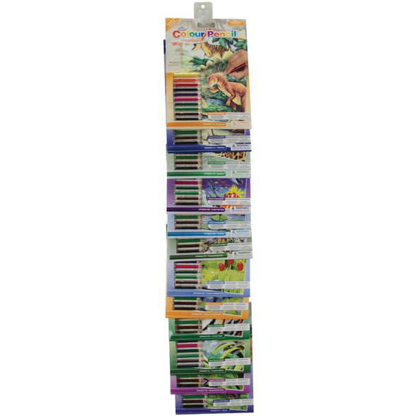 OakridgeStores.com | ROYAL BRUSH - Mini Color Pencil By Number Kit Clip Strip Assortment - 1 Each Of 12 Designs (ASMCPN62) 090672231598