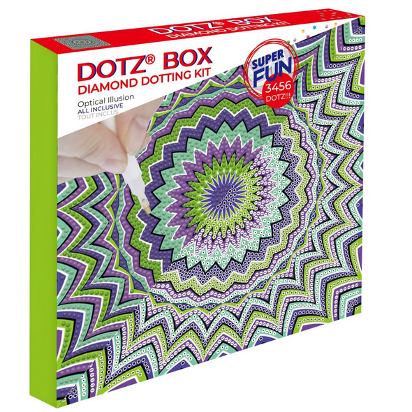 OakridgeStores.com | Diamond Dotz - Diamond Art Box Kit 8.6"X8.6" - Optical Illusion (DBX043) 4895225924448