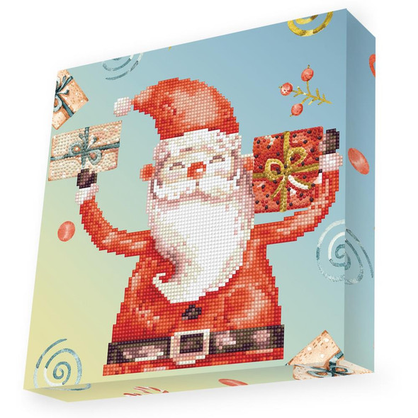 OakridgeStores.com | Diamond Dotz - Diamond Art Box Kit 11"X11" - Santa Cheer (DBX048) 4895225924493