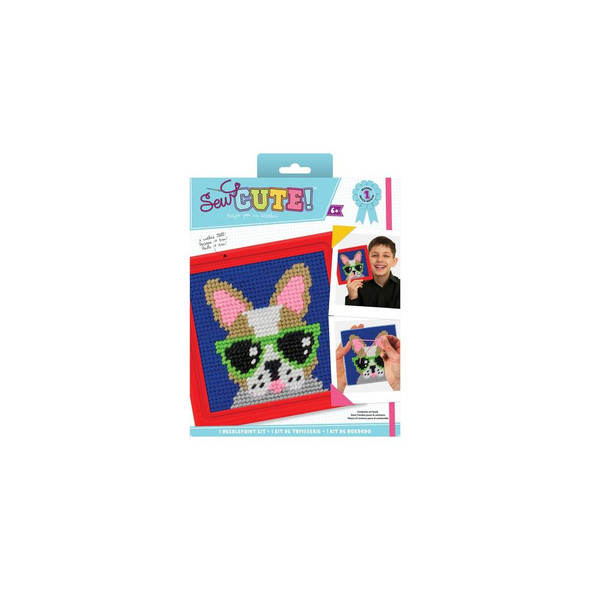 OakridgeStores.com | American Crafts - Sew Cute! Dog Needlepoint Kit - 6"X6" Stitched In Yarn (59337) 765468593371