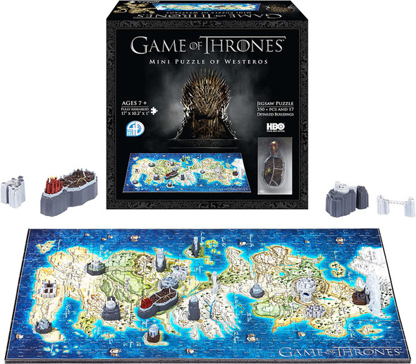 OakridgeStores.com | 4D - Game of Thrones Westeros MINI 350 Piece 3D Jigsaw Puzzle (51001) 714832510018