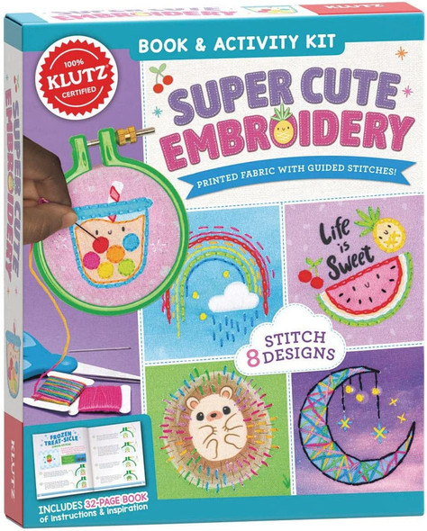 OakridgeStores.com | SCHOLASTIC - Klutz Super Cute Embroidery Craft Activity Book / Kit (9781338826166) 9781338826166