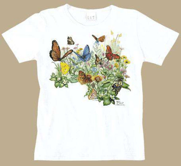 OakridgeStores.com | ATLAS SCREEN PRINTING - Butterfly Garden Ladies Scoop Neck T-shirt -XX (WC124NXX) 842648007658