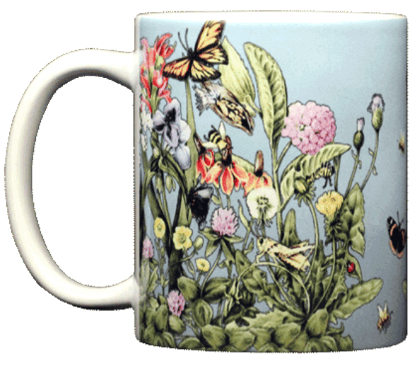 OakridgeStores.com | ATLAS SCREEN PRINTING - Roadside Wildflowers (& Butterflies) - 11 Ounce Ceramic Coffee Mug (WC601M) 842648035712