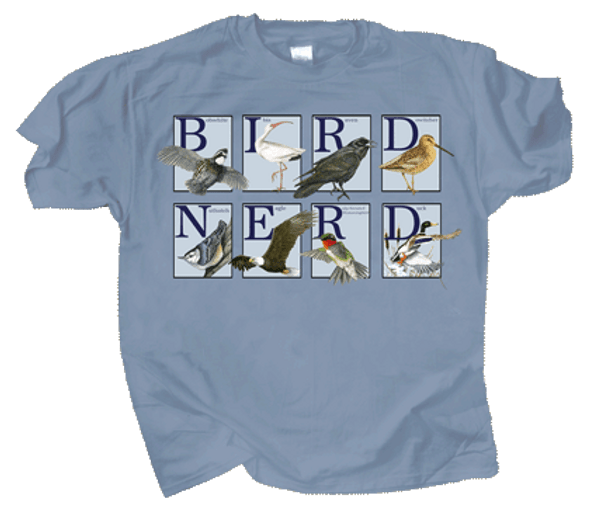 OakridgeStores.com | ATLAS SCREEN PRINTING - Bird Nerd Adult Ladies T-shirt -MD (WC760TMD) 842648045018