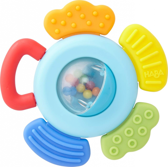 OakridgeStores.com | HABA USA - Blossom Plastic Baby Rattle & Teething Toy (303363) 4010168231501