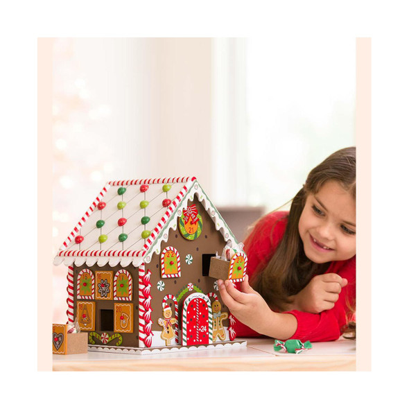 OakridgeStores.com | HEARTHSONG - Wooden Gingerbread Advent House with 24 Removable Drawers (CG730067) 746851839740