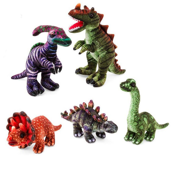 OakridgeStores.com | HEARTHSONG - Plush Colorful Dinosaurs Stuffed Animal Collection (5) (CG733134) 810019080500