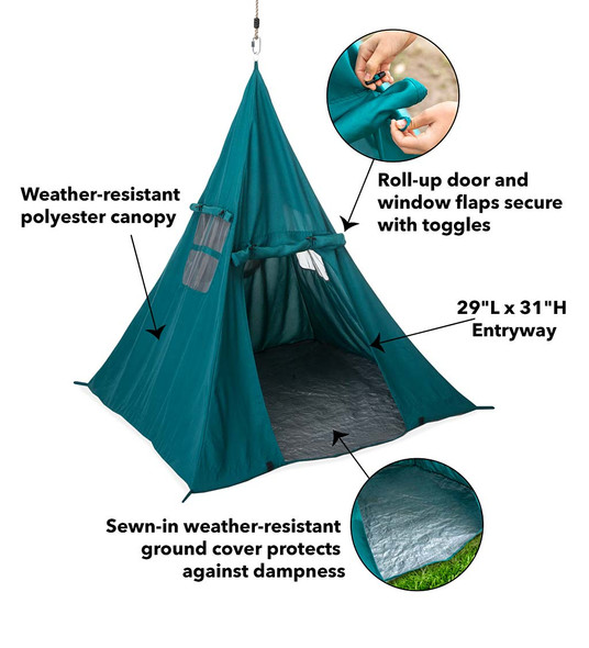 OakridgeStores.com | HEARTHSONG - 4-Foot Pole-Free Weather-Resistant Tent with Pendant Light (CG733579) 810019084195