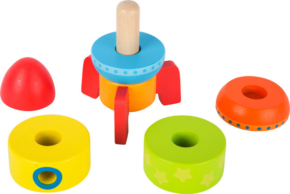 OakridgeStores.com | LEGLER small foot Toys - Colorful Stacking Rocket Toy (10588) 4020972105882