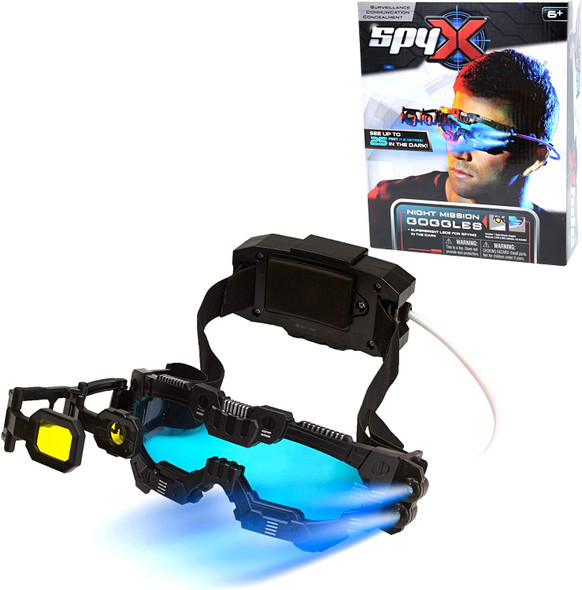 OakridgeStores.com | MUKIKIM - SpyX / Night Mission Spy Goggles w/ LED Light Beams + Flip Out Scope (10400) 840685104002