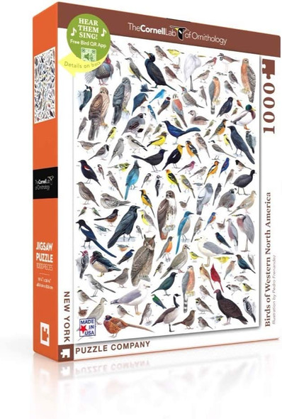 OakridgeStores.com | NEW YORK PUZZLE CO. - Cornell Lab Birds of Western North America - 1000 Piece Jigsaw Puzzle (CB1837) 819844014476