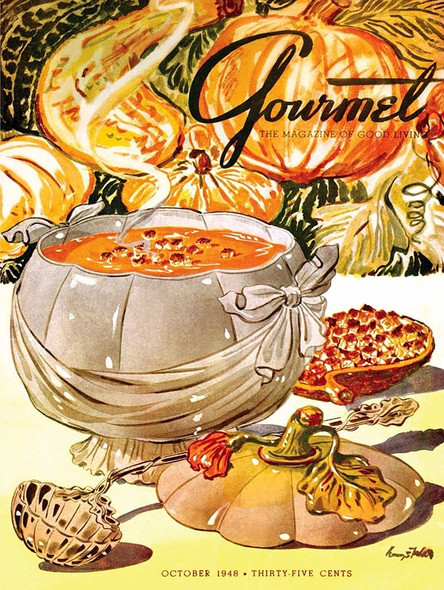 OakridgeStores.com | NEW YORK PUZZLE CO. - Gourmet Magazine Pumpkin Soup- 500 Piece Jigsaw Puzzle (Fall) (GO2111) 819844019068