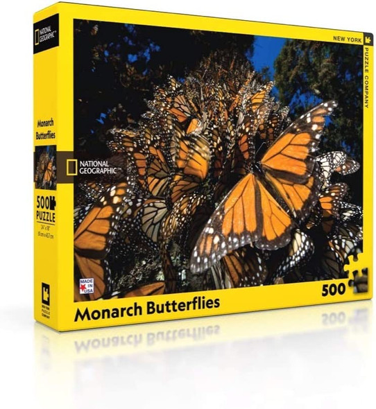 OakridgeStores.com | NEW YORK PUZZLE CO. - National Geographic Monarch Butterflies - 500 Piece Jigsaw Puzzle (NG1987) 819844016135