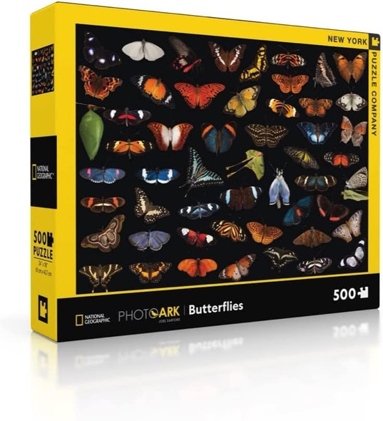 OakridgeStores.com | NEW YORK PUZZLE CO. - National Geographic Photo Ark Butterflies - 500 Piece Jigsaw Puzzle (NG2241) 819844019938