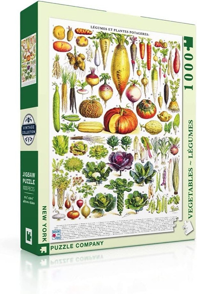 OakridgeStores.com | NEW YORK PUZZLE CO. - Vintage Images Vegetables ~ Legumes - 1000 Piece Jigsaw Puzzle (PD635) 819844011765