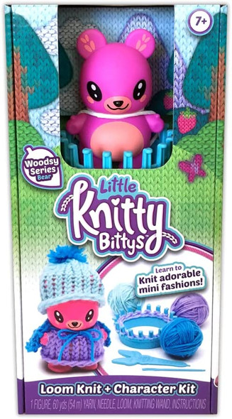 OakridgeStores.com | PLAYMONSTER - Little Knitty Bittys Bear - Beginner Needle Craft Kit for Kids (1906) 093514019064