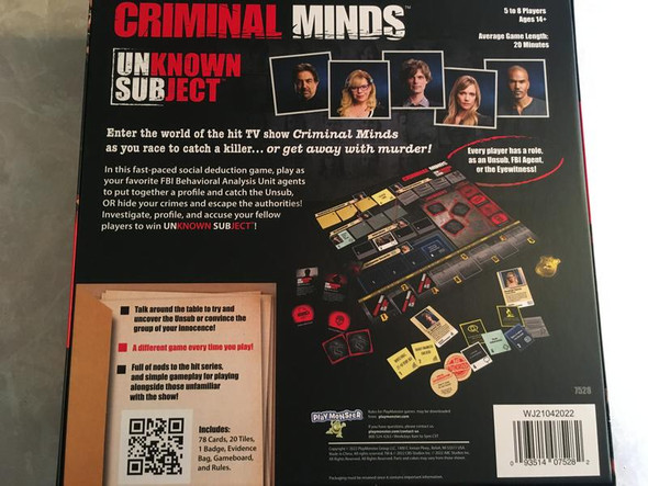 OakridgeStores.com | PLAYMONSTER - Criminal Minds UNknown SUBject Mystery Game (7528) 093514075282