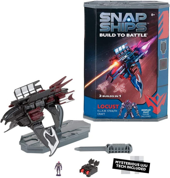 OakridgeStores.com | PLAYMONSTER - Snap Ships Locust K.L.A.W. Stealth Space Craft Building Model Kit (9502) 093514095020