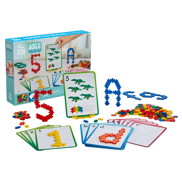 OakridgeStores.com | PLUS-PLUS - Learn to Build - ABC & 123 - 3D Puzzle-like Piece Learn & Build Set (5099) 810265032490