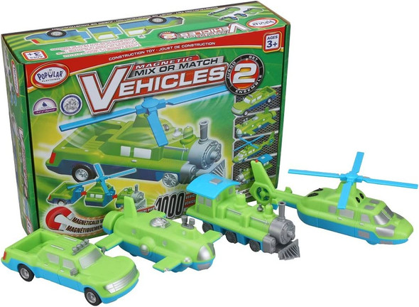 OakridgeStores.com | POPULAR PLAYTHINGS - Magnetic Mix or Match Vehicles Toy Play Set - 2 (12 pc) (60302) 755828603024