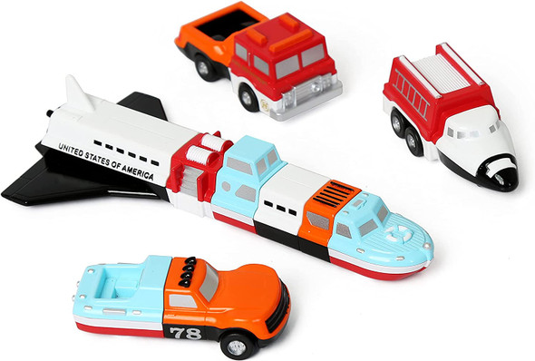 OakridgeStores.com | POPULAR PLAYTHINGS - Mix or Match Micro Vehicles Snap Toy - Blue Small Play Set - (12pc) (60361) 755828603611
