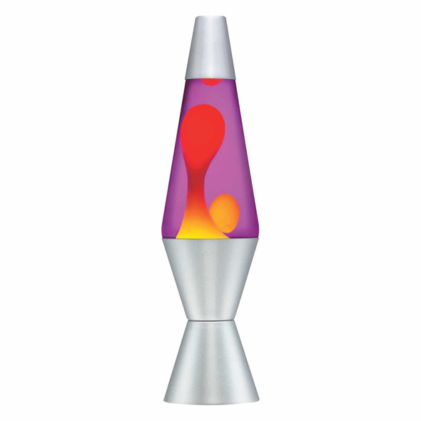 OakridgeStores.com | SCHYLLING - 14.5" LAVA LAMP - Yellow/Purple/Silver (21250401US)