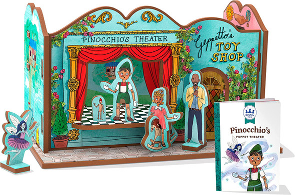 OakridgeStores.com | STORYTIME TOYS - Pinocchio's Puppet Theater & Storybook - 3D Puzzle - Book / Playset (BPPP)