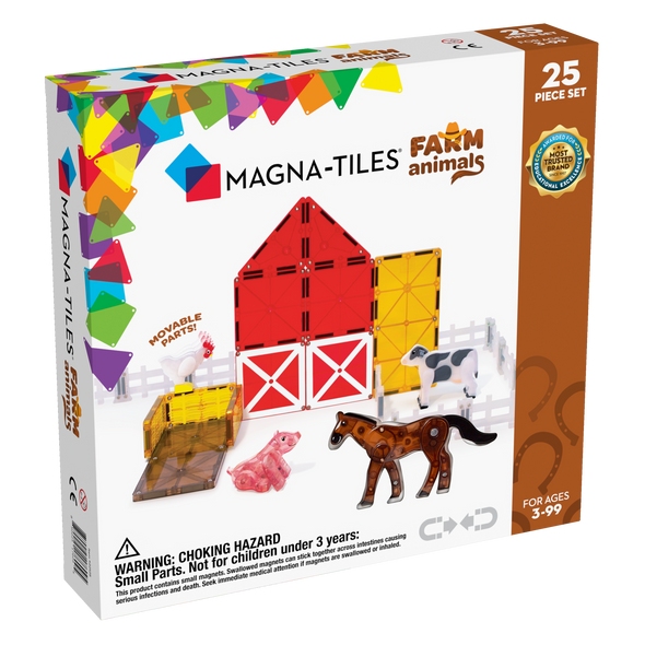 OakridgeStores.com | VALTECH - MAGNA-TILES Farm Animals 25 Piece Set (22125) 850025176095