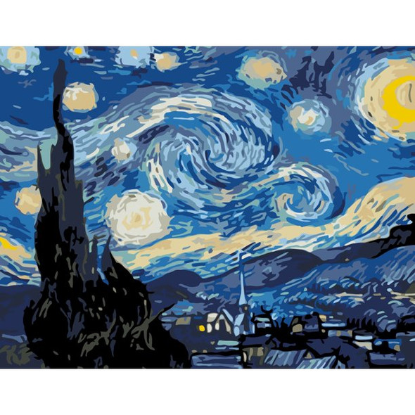 OakridgeStores.com | WISE ELK - Artwille - Starry Night - (No-Mix Acrylic) Paint By Number Kit (07390-WE) 4823098507390