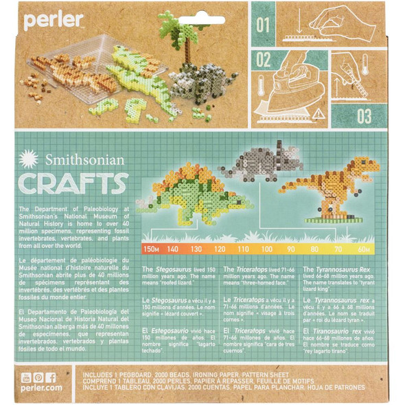 OakridgeStores.com | Perler - Fuse Bead Activity Craft Kit - Smithsonian 3D Dinosaurs (54347) 048533543472