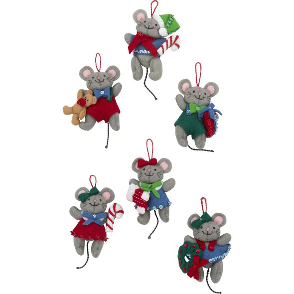 OakridgeStores.com | Bucilla - Felt Ornaments Applique Craft Kit Set Of 6 - Night Before Christmas (89288E) 046109892887