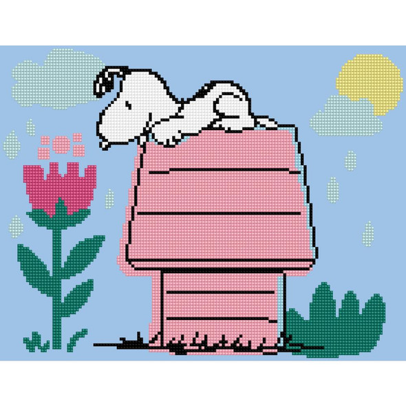 OakridgeStores.com | Diamond Dotz - Diamond Art Craft Kit 12"X15.5" - Peanuts Dog House (DDU5079) 4895225920884