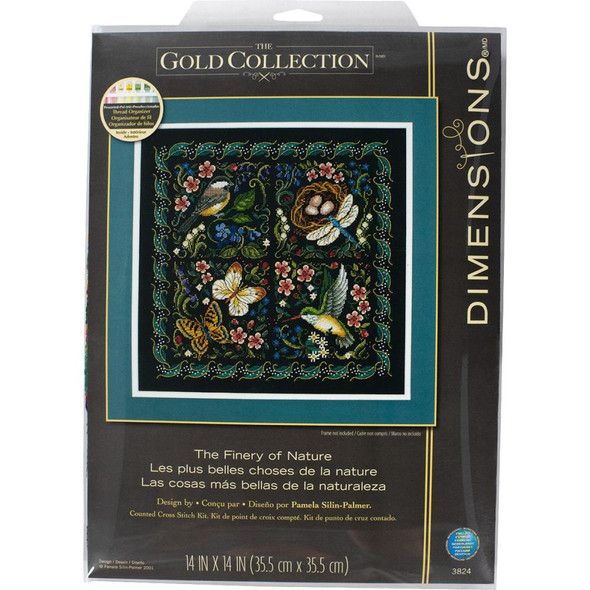 OakridgeStores.com | Dimensions - Gold Collection Counted Cross Stitch Craft Kit 14"X14" - The Finery Of Nature (14 Count) (03824) 088677038243