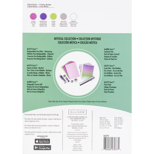 OakridgeStores.com | Sizzix - Surfacez Opulent Cardstock Pack 8"X11.5" 50/Pkg - Mystical (665270) 630454270775