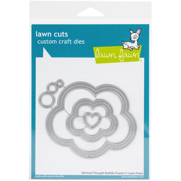 OakridgeStores.com | Lawn Fawn - Lawn Cuts Custom Craft Die - Stitched Thought Bubble Frames (LF2575) 789554574051